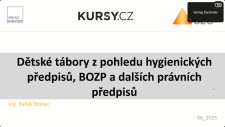 Dtsk tbory z pohledu hygienickch pedpis, BOZP a dalch prvnch pedpis